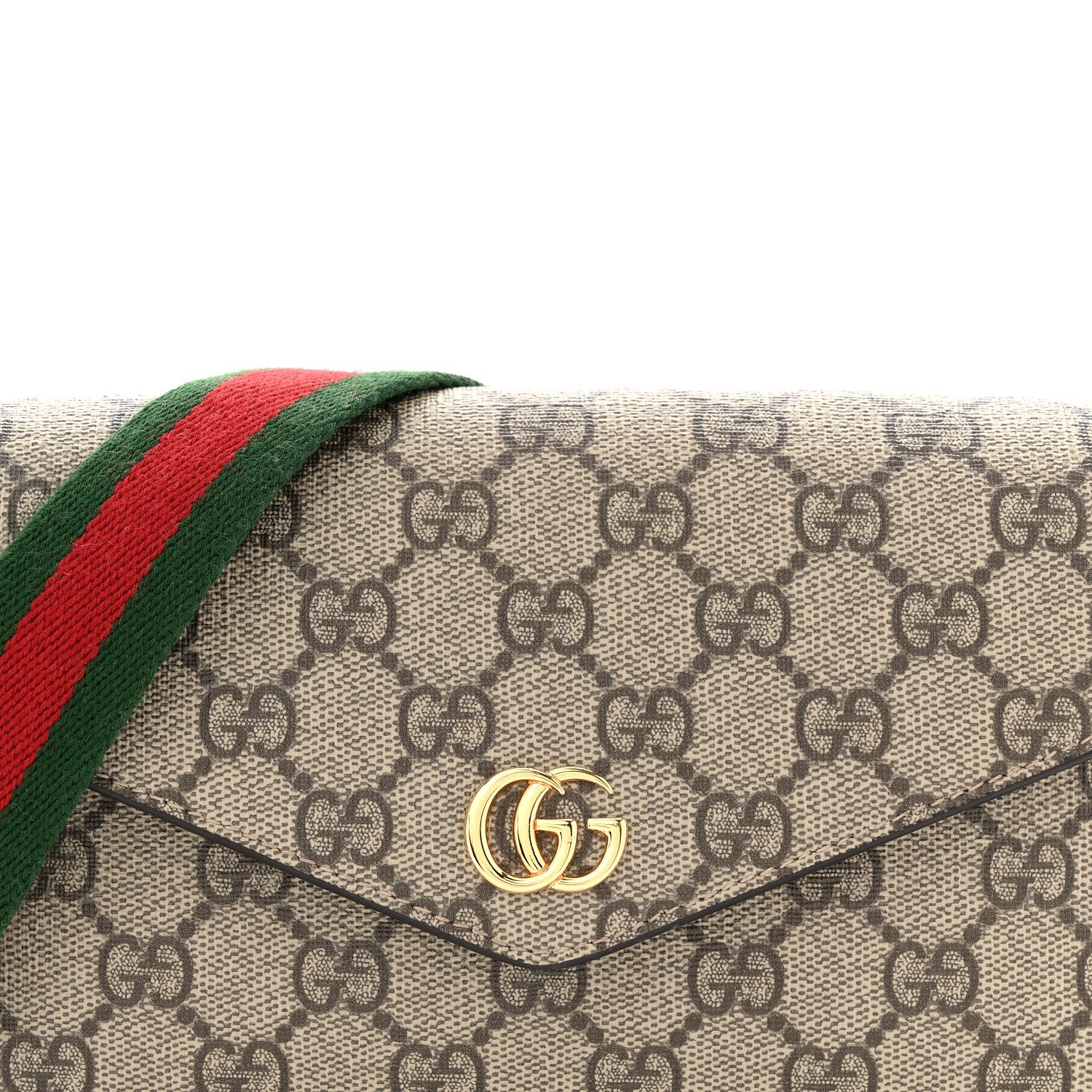 Gucci GG Supreme Monogram Textured Dollar Calfskin Web Mini