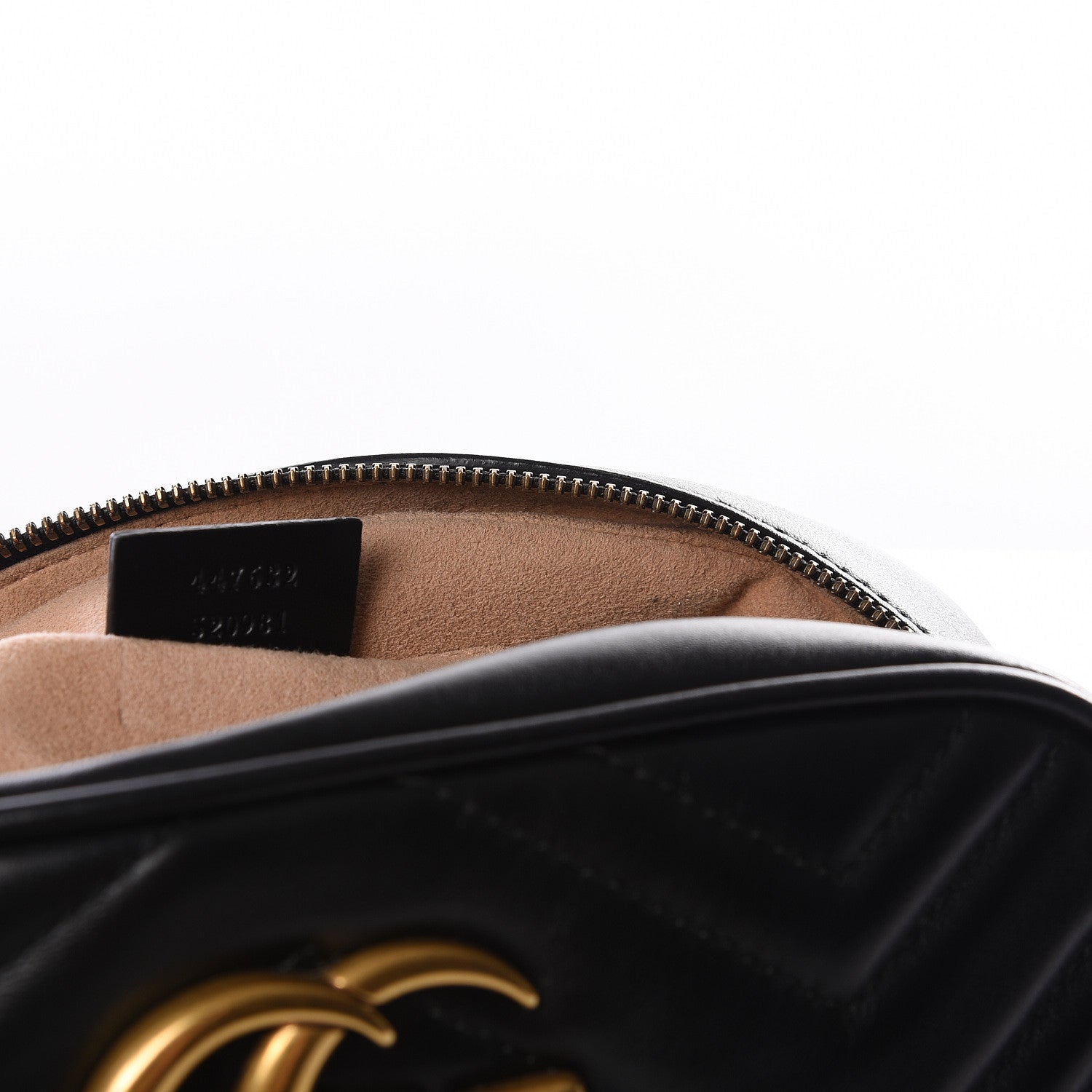 Gucci Calfskin Matelasse Small GG Marmont Chain Shoulder Bag Black 8 of 10