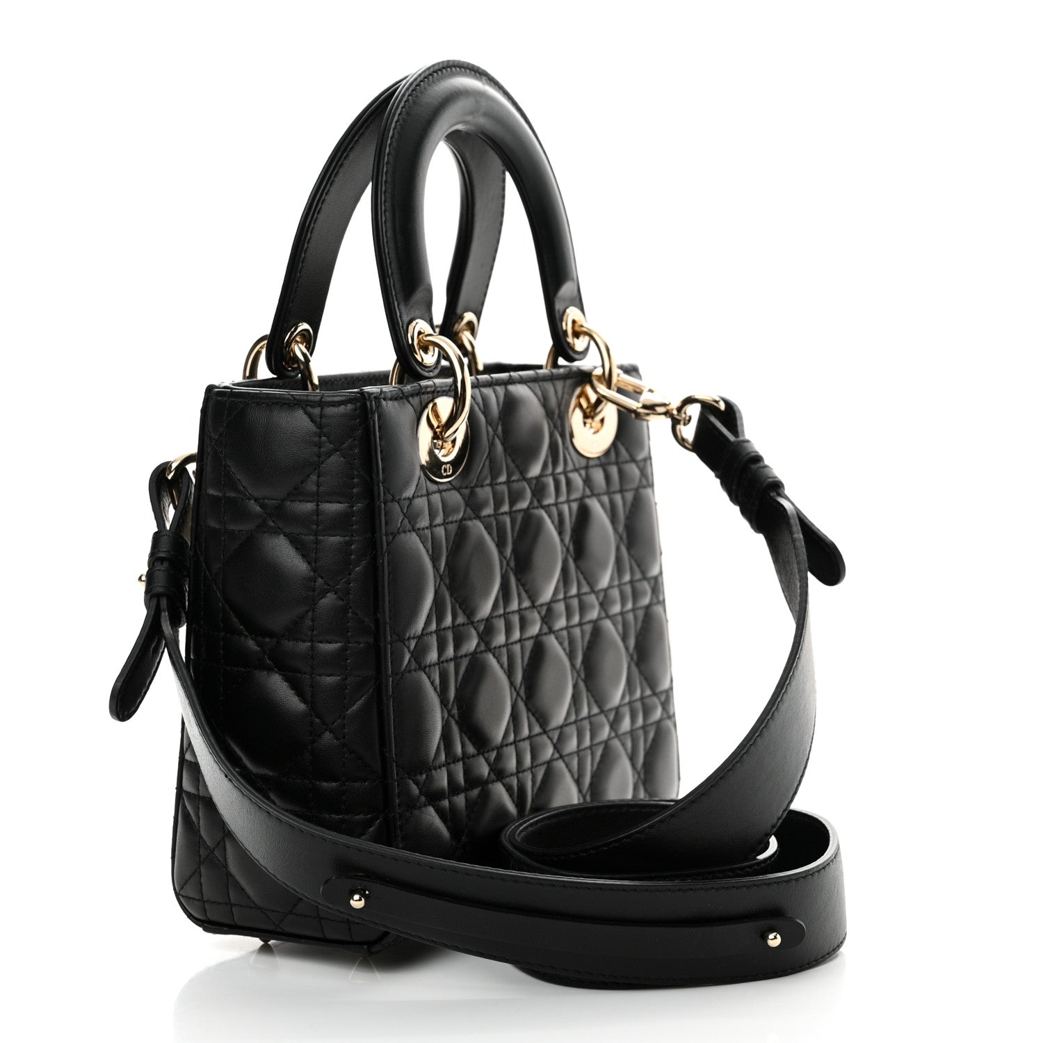 Christian Dior Lambskin Cannage Small My ABCDior Lady Dior Black 3 of 12
