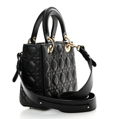 Christian Dior Lambskin Cannage Small My ABCDior Lady Dior Black 3 of 12