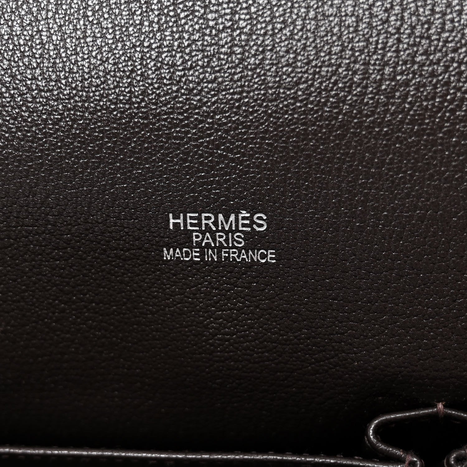 Hermes Taurillon Clemence Jypsiere 34 Chocolate 6 of 12