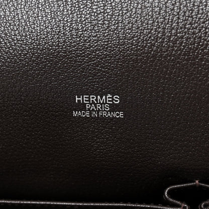 Hermes Taurillon Clemence Jypsiere 34 Chocolate 6 of 12