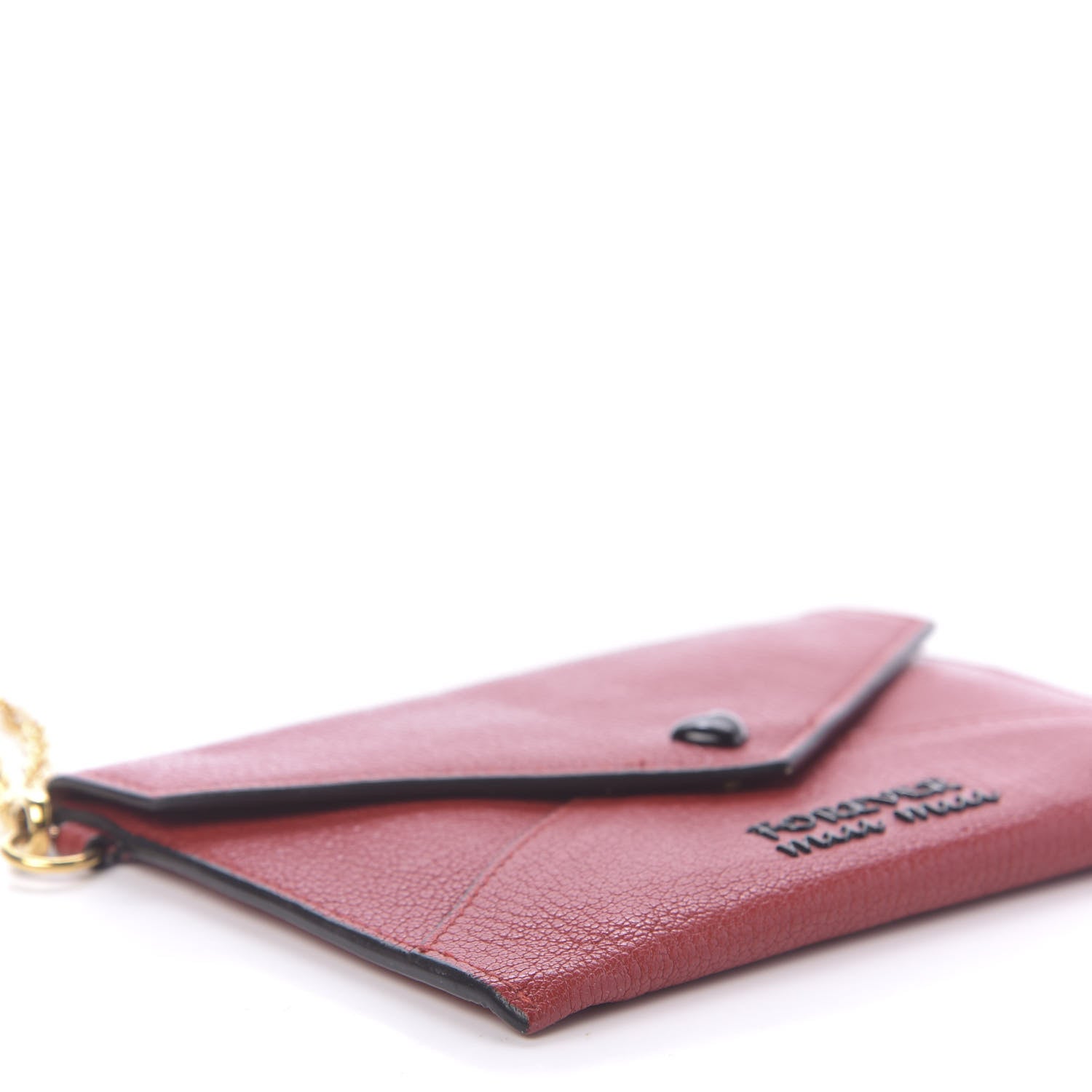 Miu Miu Goatskin Madras Forever Envelope Chain Pouch Rubino 6 of 12