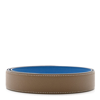 Hermes Epsom 32mm Belt Strap 105 Bleu Frida Etoupe 2 of 5