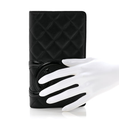 Chanel Calfskin Quilted Cambon Yen Wallet Black 2 of 11