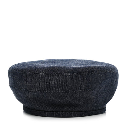 Hermes Denim Saint Honore Beret 56 Indigo 1 of 9