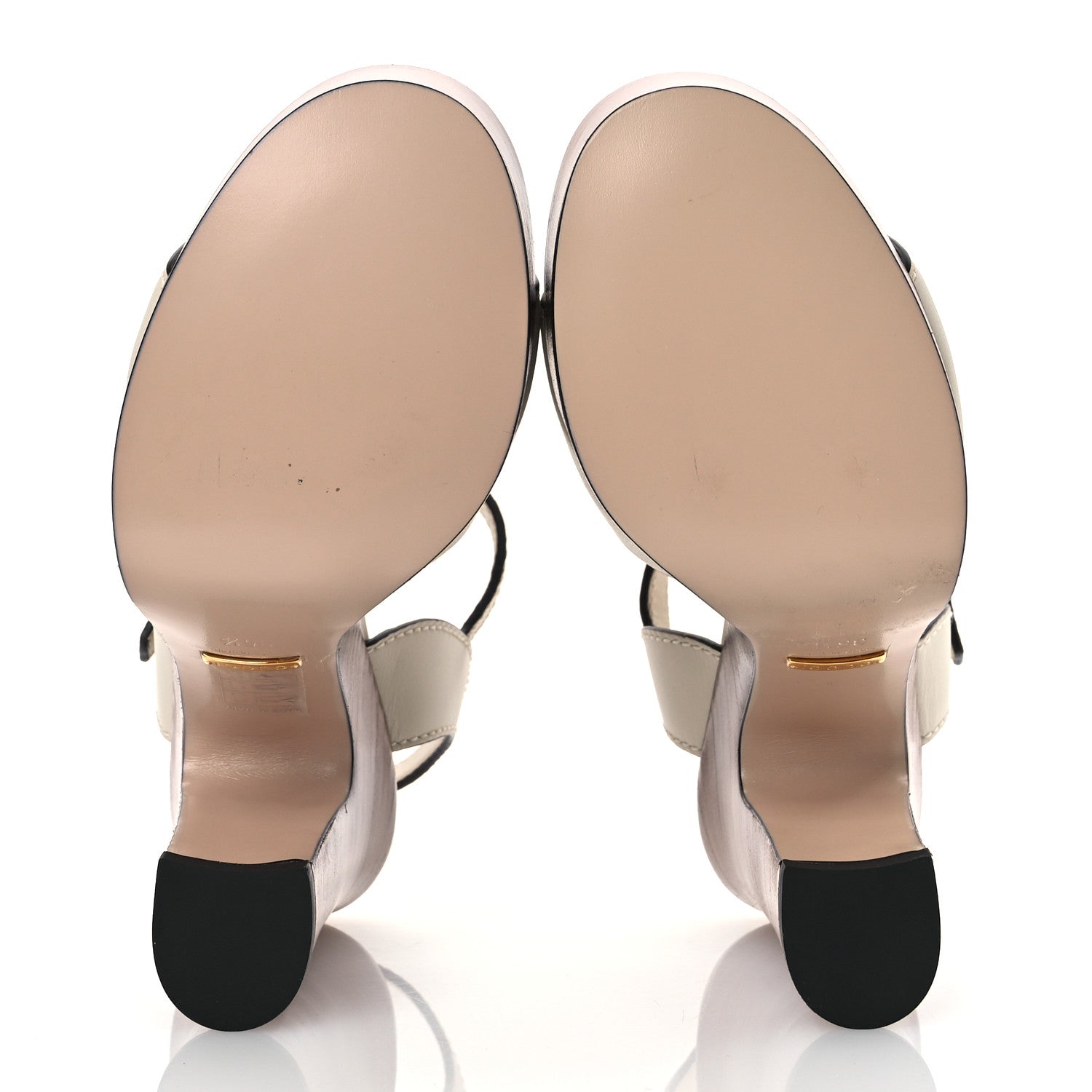 Gucci Cosmos Softy Calfskin Wooden Interlocking G Cut-Out 30/120mm Platform Sandals 35.5 Mystic White 7 of 13