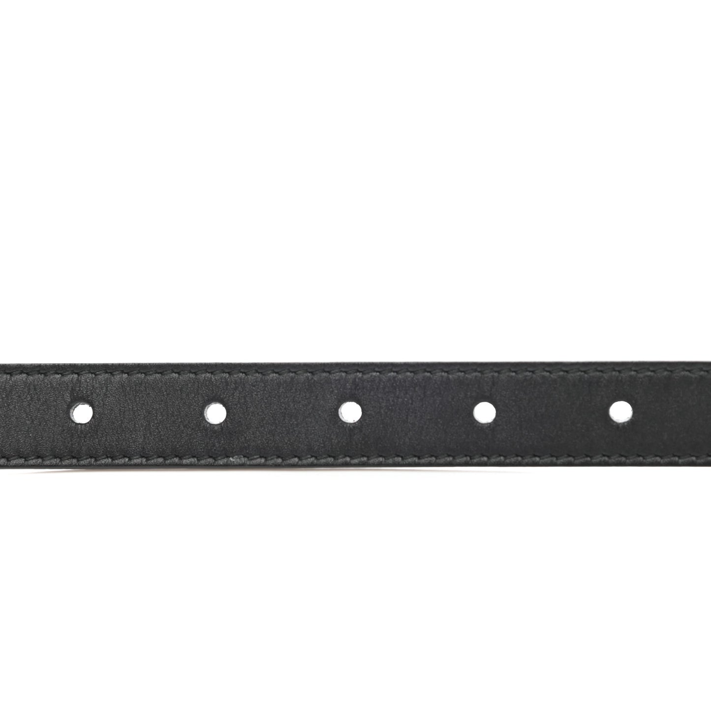 Calfskin Pearl Double G 20mm Belt 75 30 Black Cream