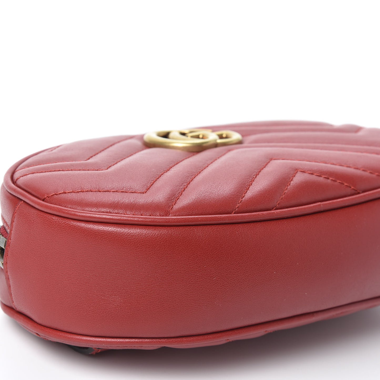 Calfskin Matelasse GG Marmont Belt Bag 85 34 Hibiscus Red