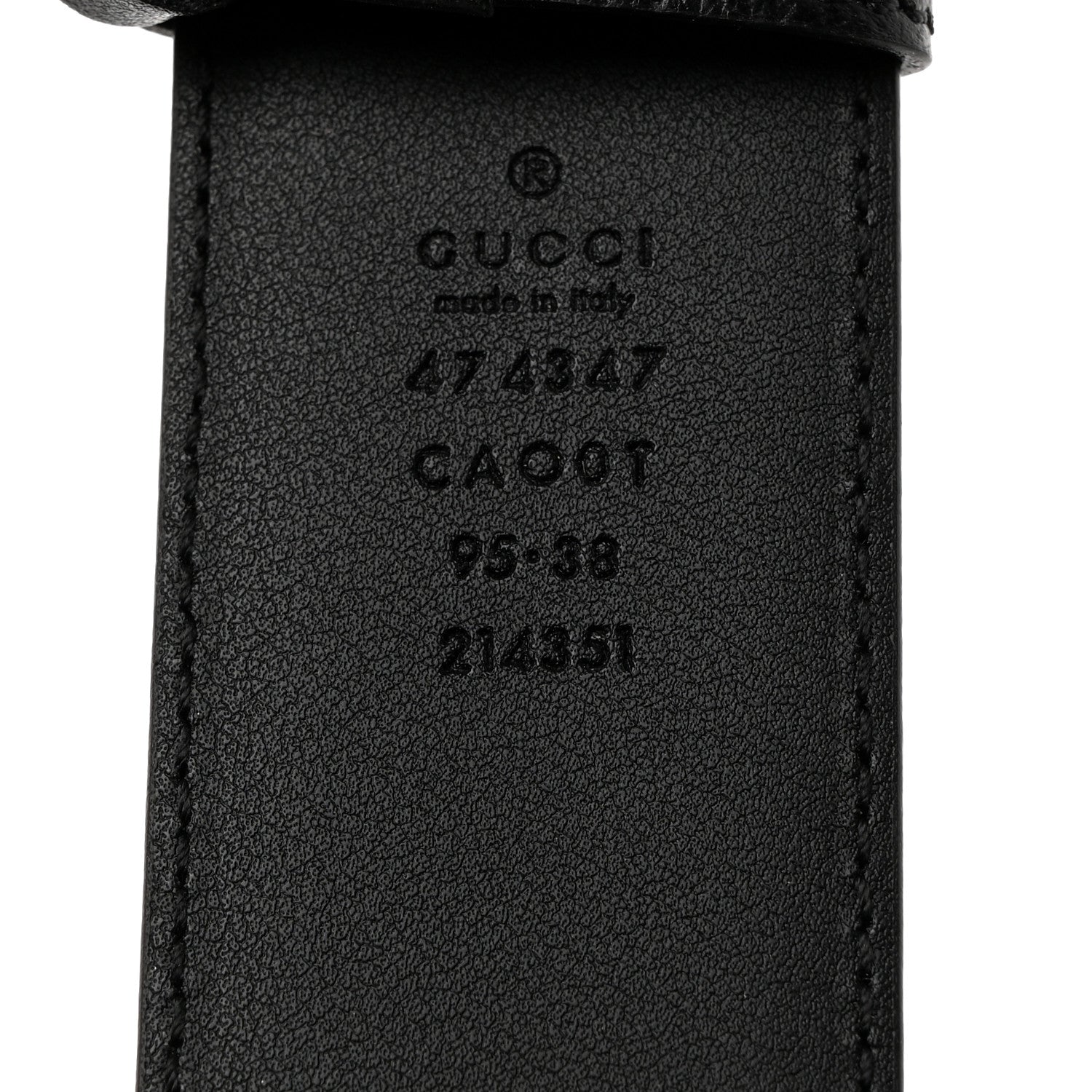 Gucci Dollar Calfskin Interlocking G Belt 95 38 Black 3 of 5