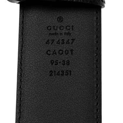 Gucci Dollar Calfskin Interlocking G Belt 95 38 Black 3 of 5