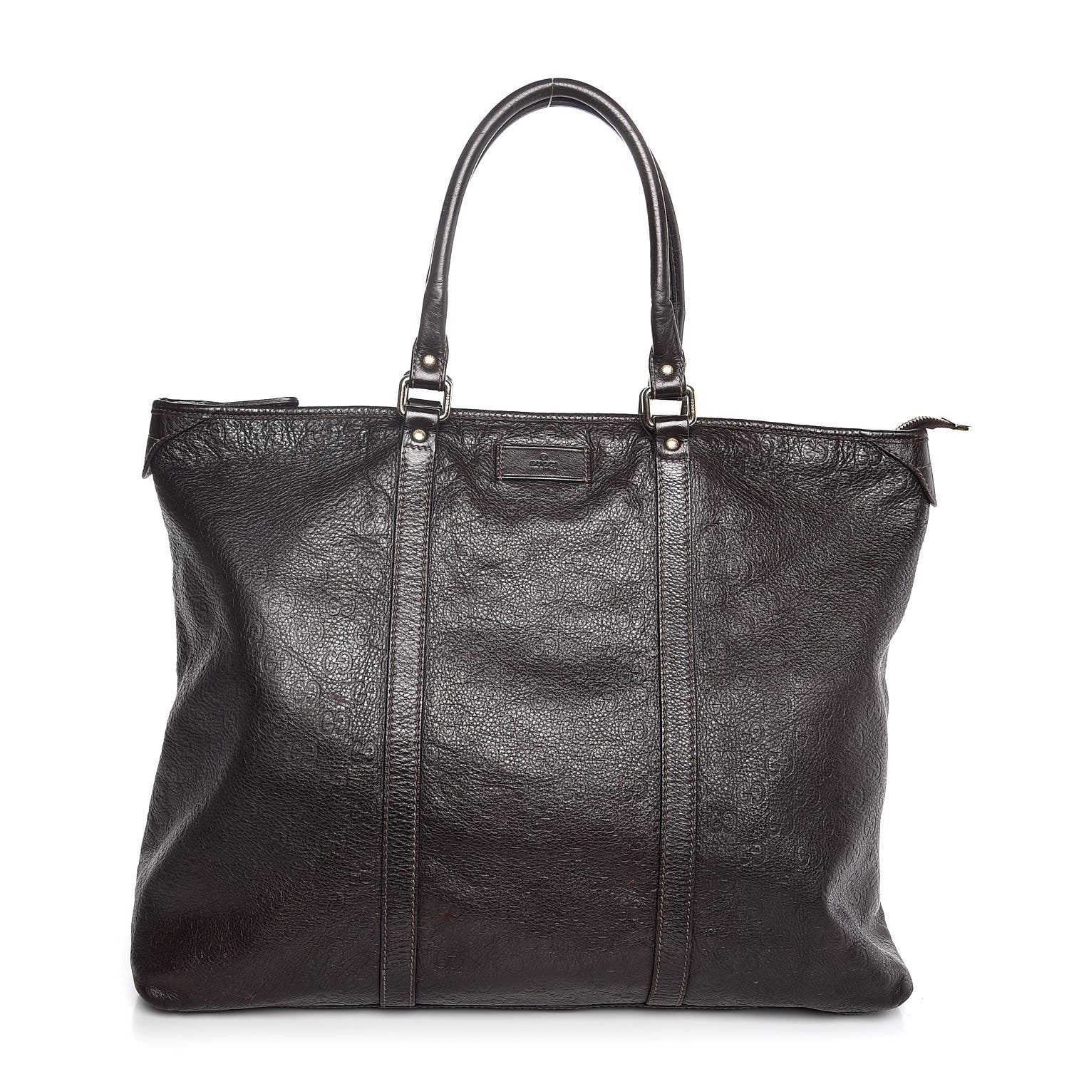 Gucci Guccissima Medium Joy Tote Bag Dark Brown 1 of 12
