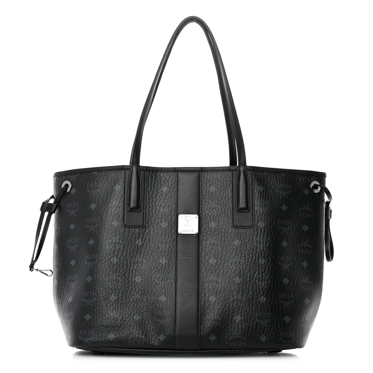 MCM Visetos Medium Liz Reversible Shopper Tote Black 3 of 16