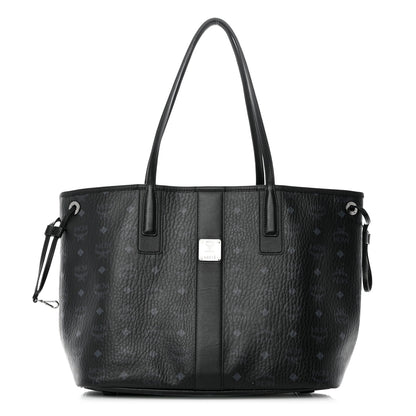 MCM Visetos Medium Liz Reversible Shopper Tote Black 3 of 16