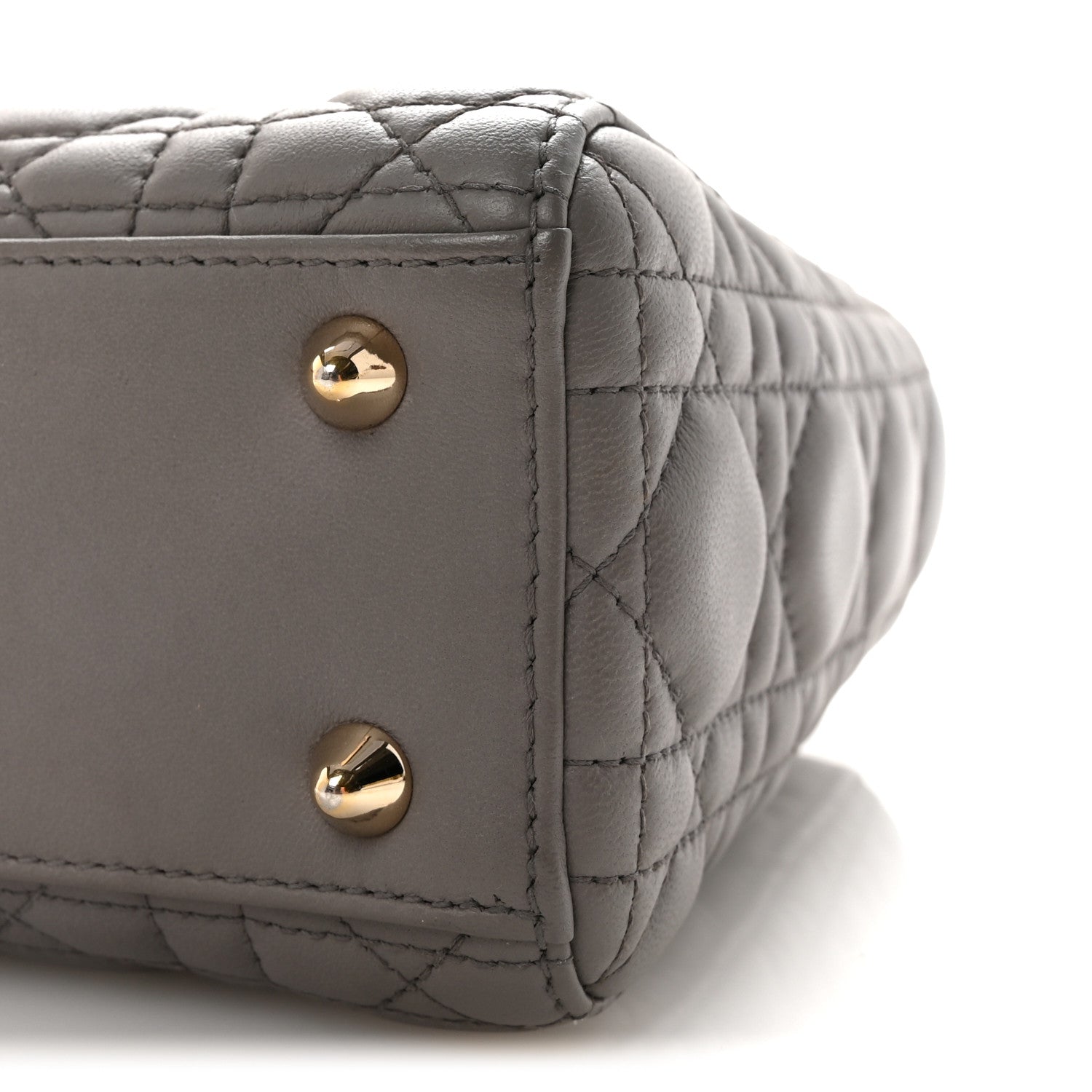 Christian Dior Lambskin Cannage Small Lucky Badges My Lady Dior Grey 9 of 9