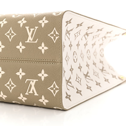 Louis Vuitton Empreinte Monogram Spring In The City Onthego MM Kaki Beige Cream 9 of 9