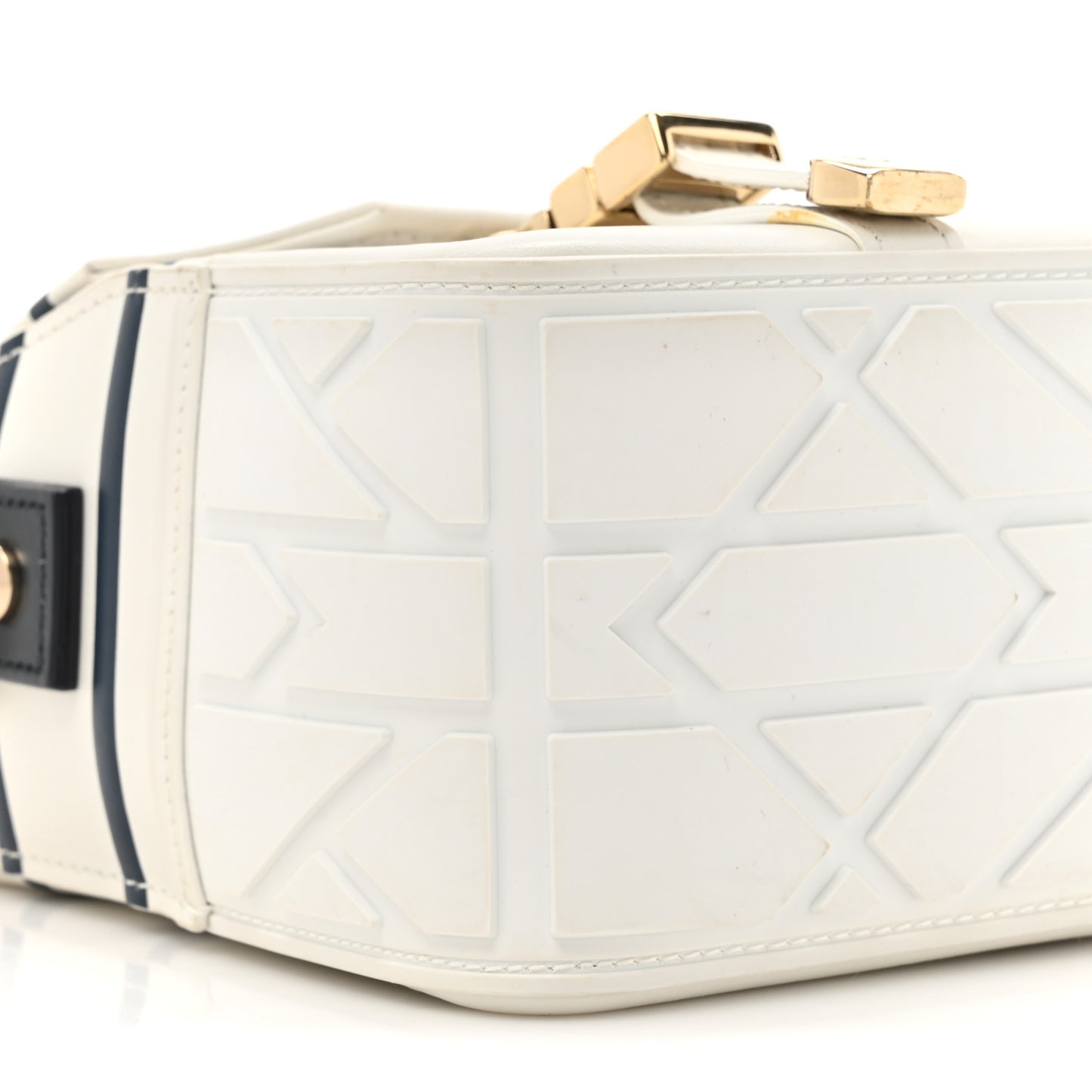 Smooth Calfskin Diorcamp Bag White Blue