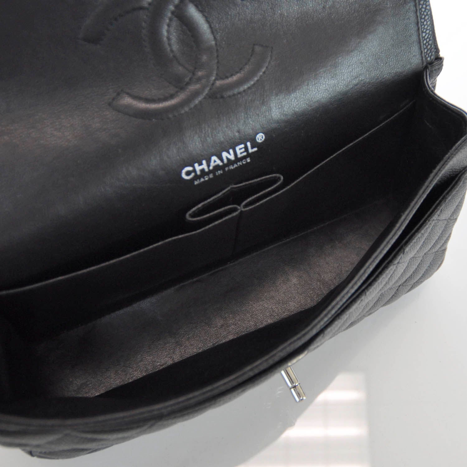 Chanel Caviar Quilted Medium Double Flap Black 7 of 8