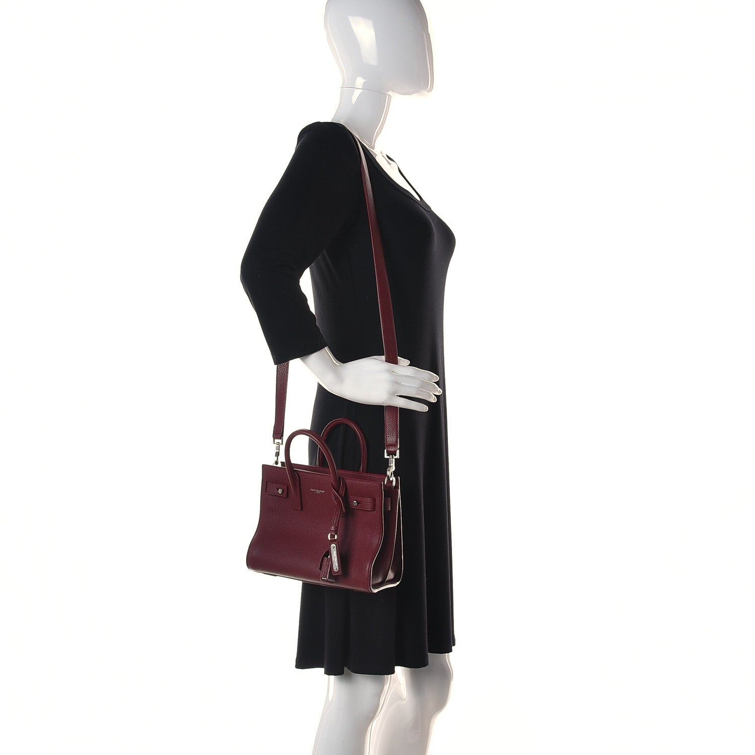 Saint Laurent Grained Calfskin Baby Supple Sac De Jour Palissandre 2 of 11