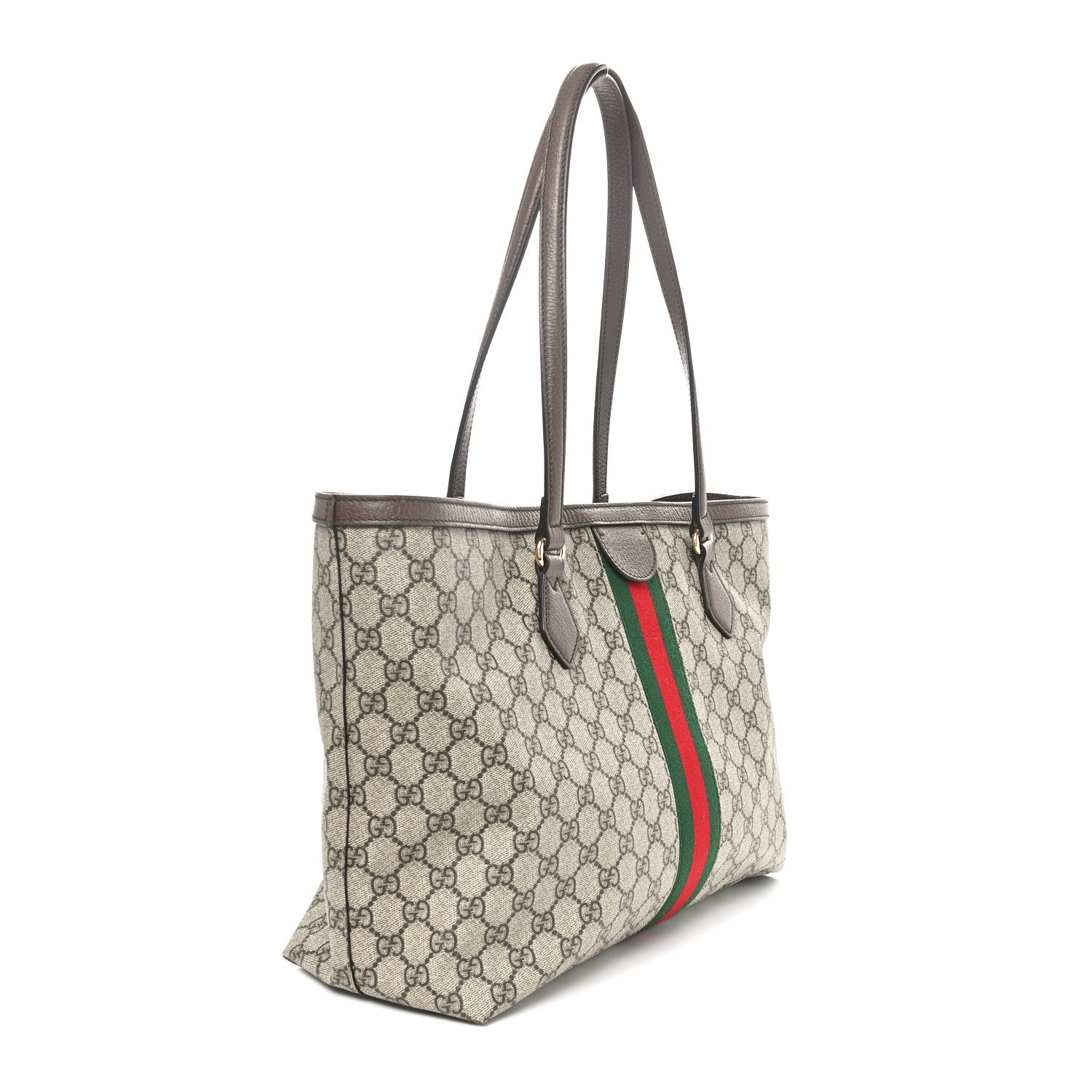 Gucci GG Supreme Monogram Medium Ophidia Shopping Tote Brown 3 of 10
