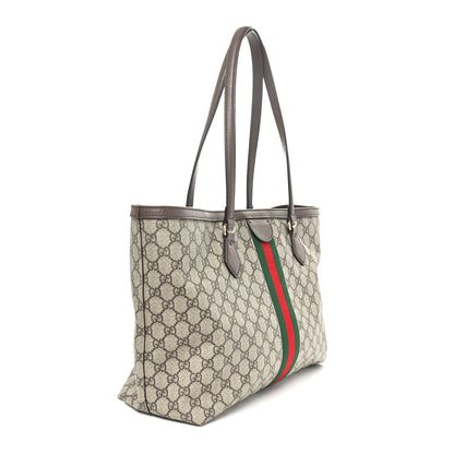Gucci GG Supreme Monogram Medium Ophidia Shopping Tote Brown 3 of 10