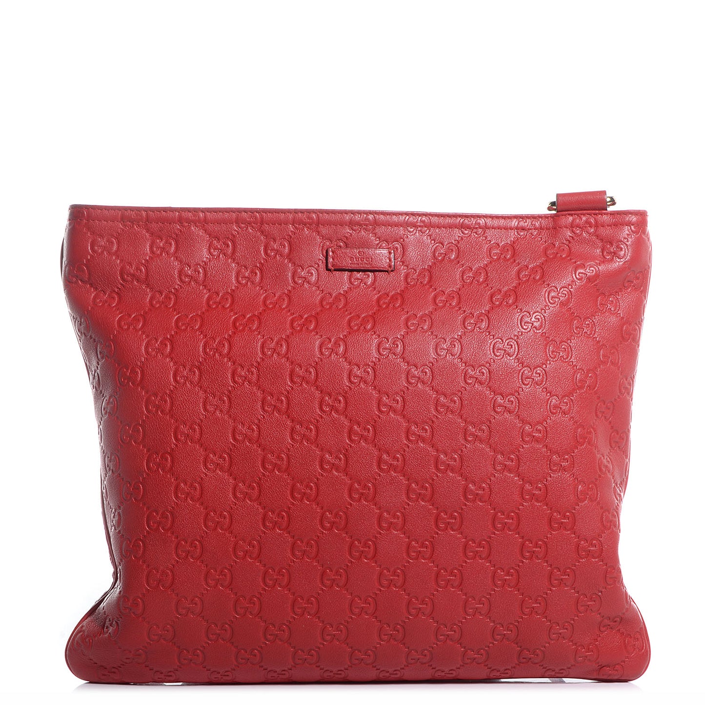 Guccissima Medium Flat Messenger Bag Red