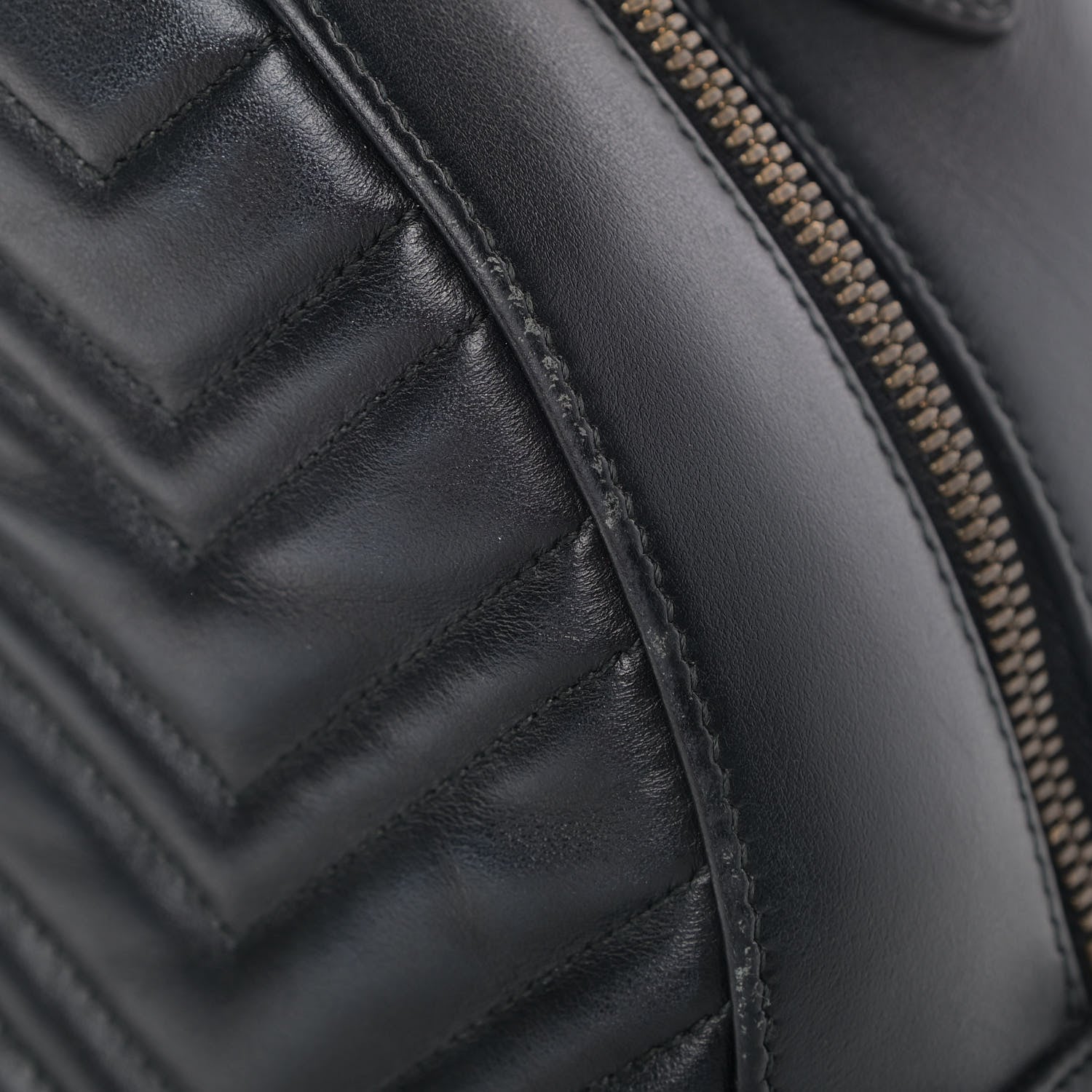 Gucci Calfskin Matelasse GG Marmont Dome Backpack Black 10 of 11
