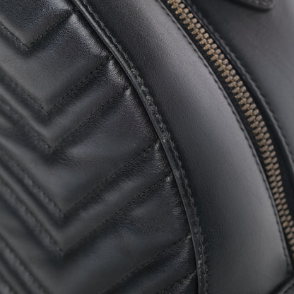 Gucci Calfskin Matelasse GG Marmont Dome Backpack Black 10 of 11