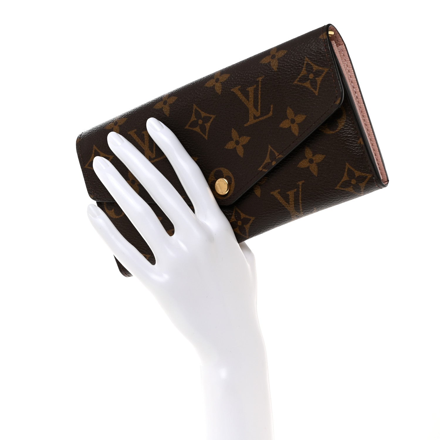 Louis Vuitton Monogram Sarah Wallet NM Rose Ballerine 2 of 8