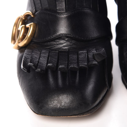 Gucci Malaga Kid GG Marmont Fringe 75mm Ankle Boots 35.5 Black 12 of 15