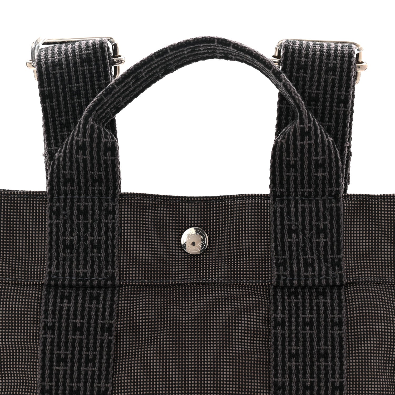 Hermes Canvas Herline Backpack Grey 13 of 17