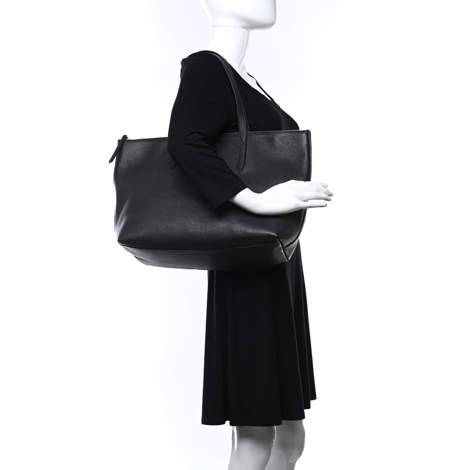 Jimmy Choo Grainy Calfskin Bria Tote Black 2 of 7