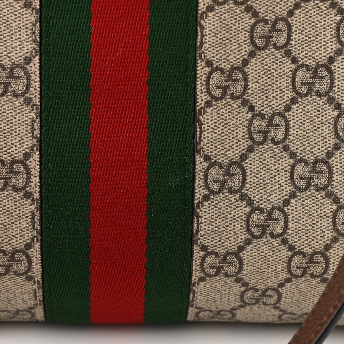 GG Supreme Monogram Medium Ophidia Shopping Tote Brown