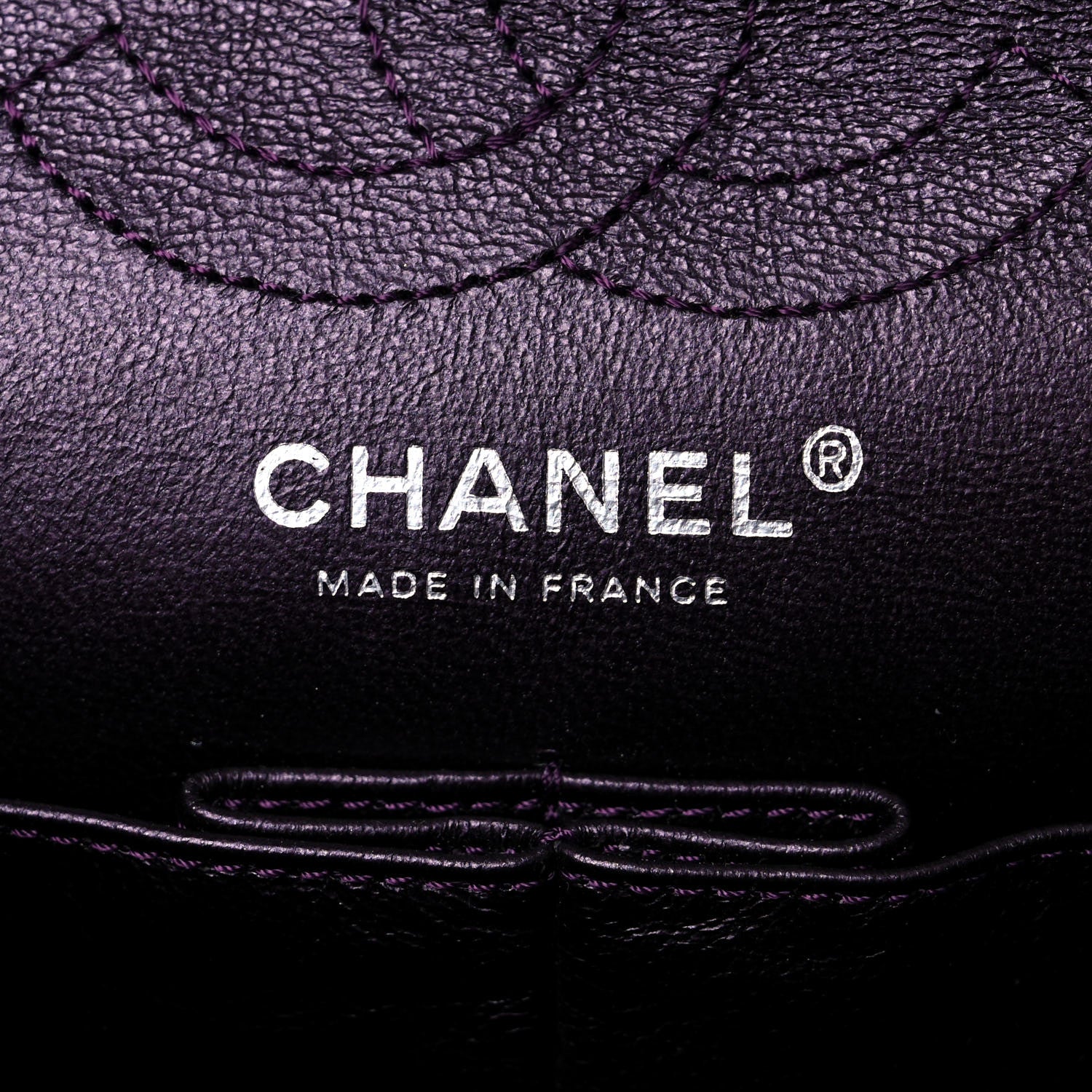 Chanel Metallic Calfskin Quilted 2.55 Reissue 224 Flap Purple 4 of 9