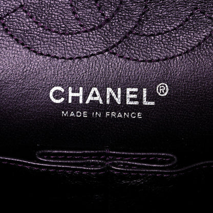 Chanel Metallic Calfskin Quilted 2.55 Reissue 224 Flap Purple 4 of 9