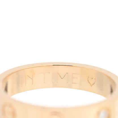 Cartier 18K Yellow Gold Diamond 4mm LOVE Wedding Band Ring 54 6.75 5 of 6