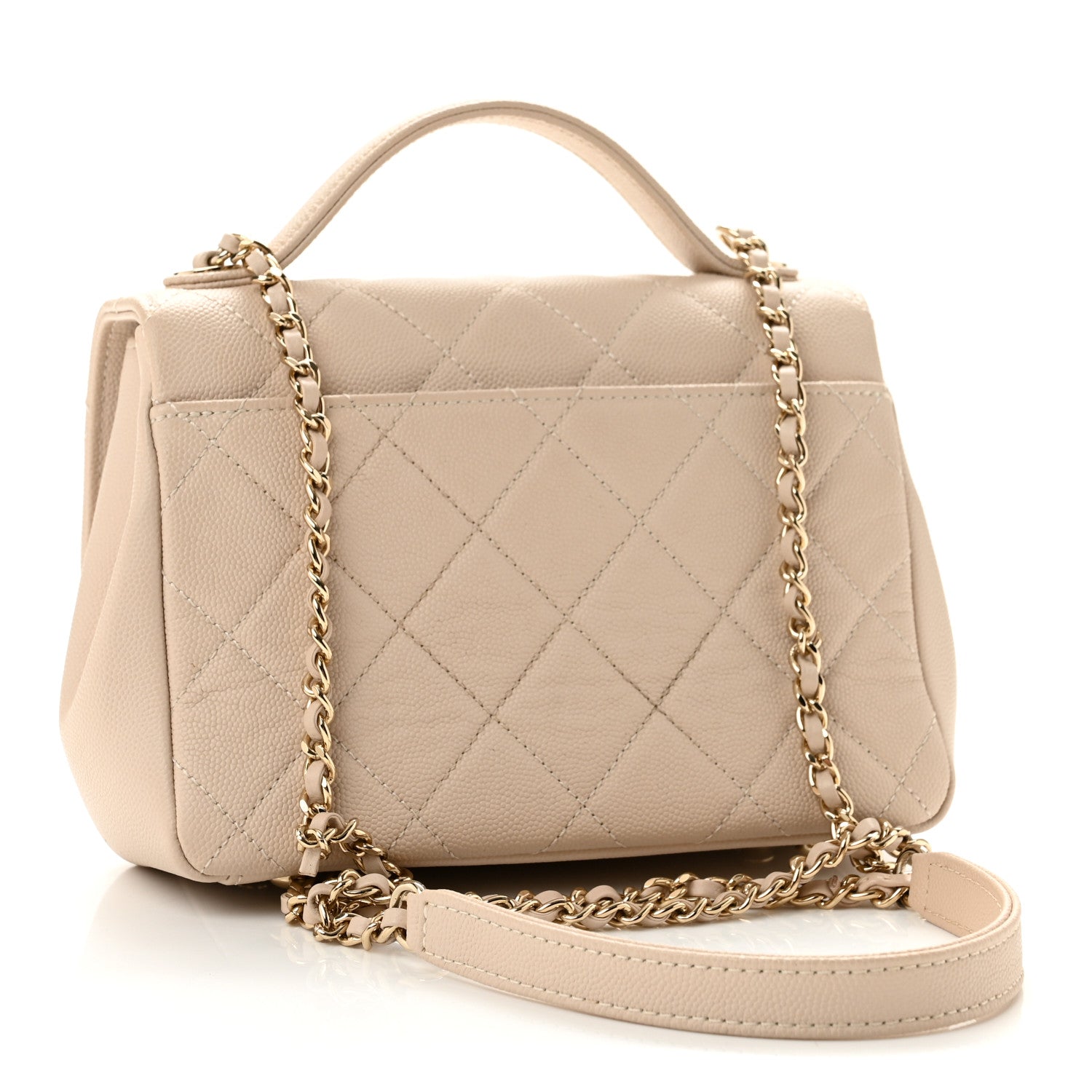 Chanel Caviar Quilted Small Business Affinity Flap Beige 3 of 12