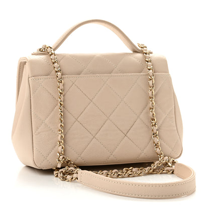 Chanel Caviar Quilted Small Business Affinity Flap Beige 3 of 12