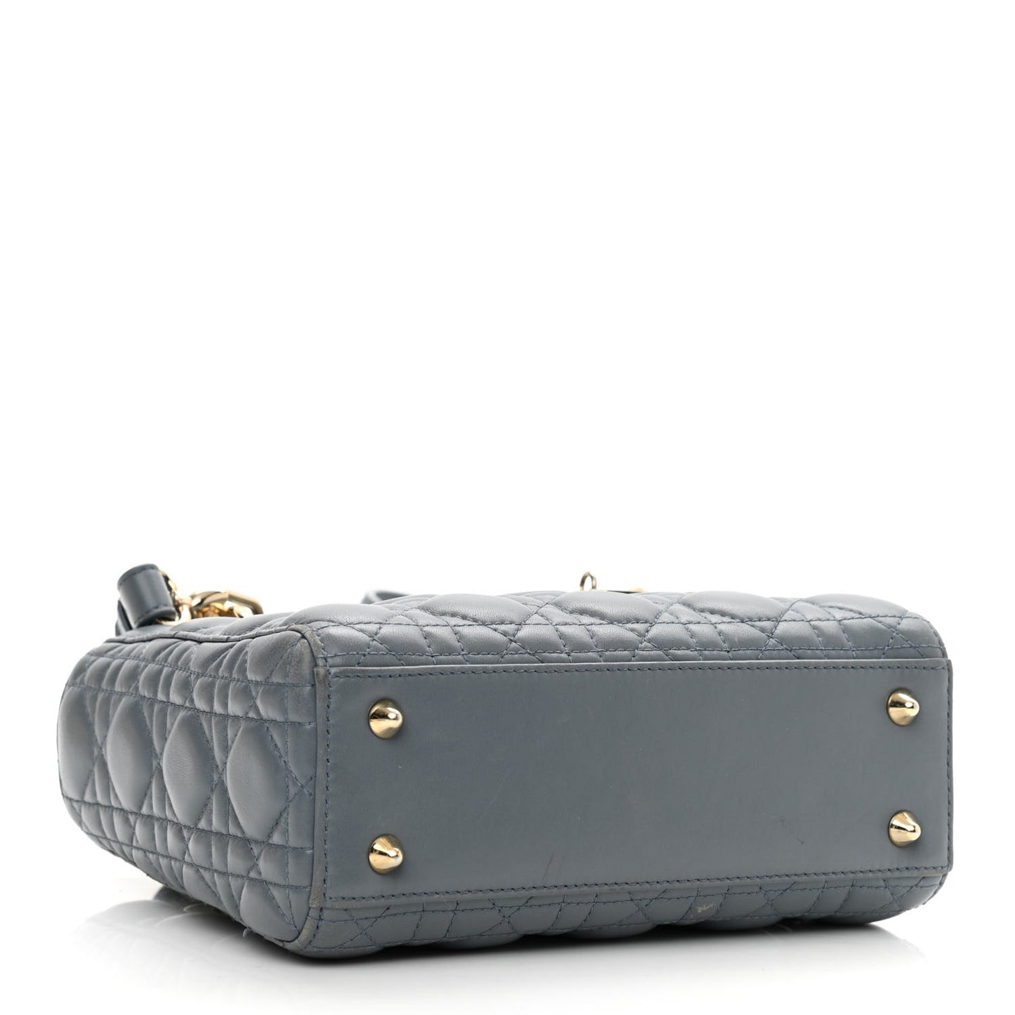 Lambskin Cannage Small My Lady Dior Blue Grey