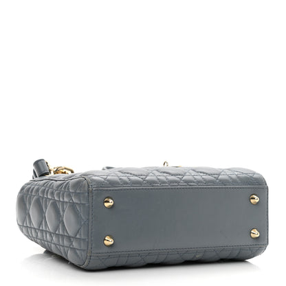 Christian Dior Lambskin Cannage Small My Lady Dior Blue Grey 4 of 10