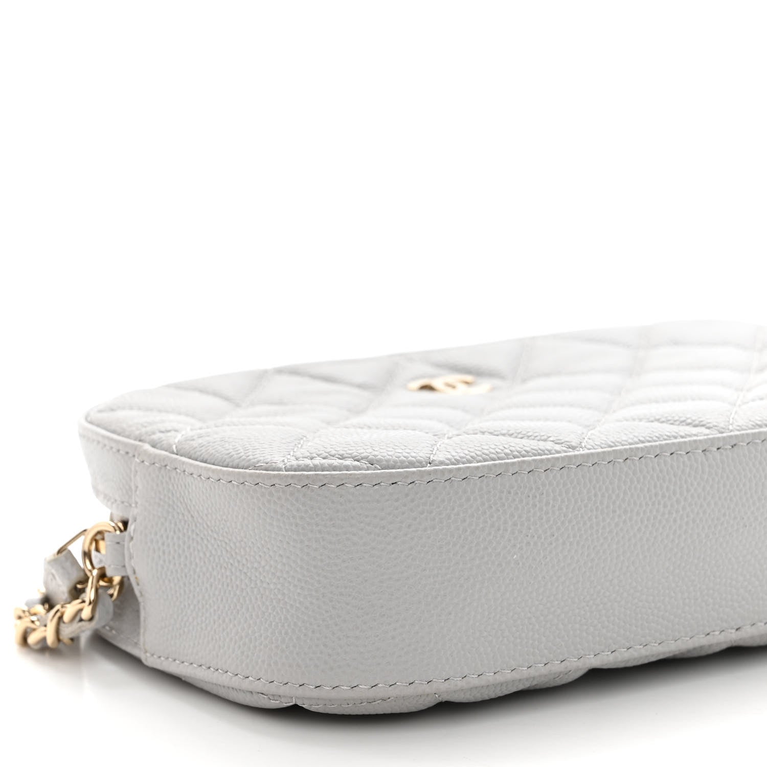 Chanel Caviar Quilted Camera Case Grey 9 of 10