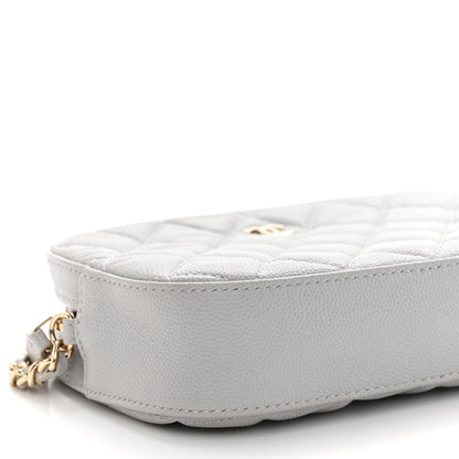 Chanel Caviar Quilted Camera Case Grey 9 of 10