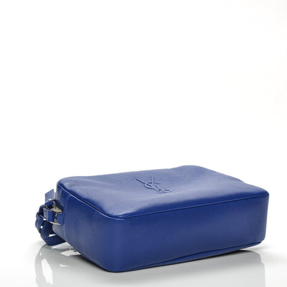 Saint Laurent Lambskin Monogram Small Lou Camera Bag Royal Blue 4 of 7
