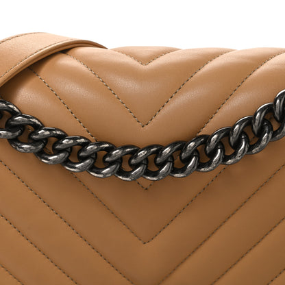 Chanel Calfskin Chevron Quilted Medium Boy Flap Beige 8 of 10