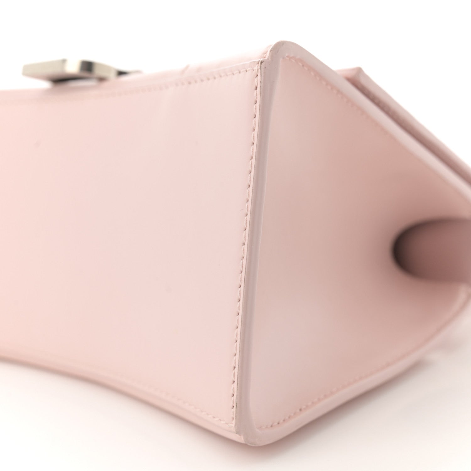 Balenciaga Shiny Box Calfskin Small Hourglass Top Handle Bag Light Rose 10 of 13