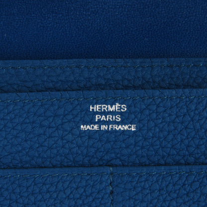 Hermes Togo Dogon Duo Wallet Bleu de Galice 5 of 9
