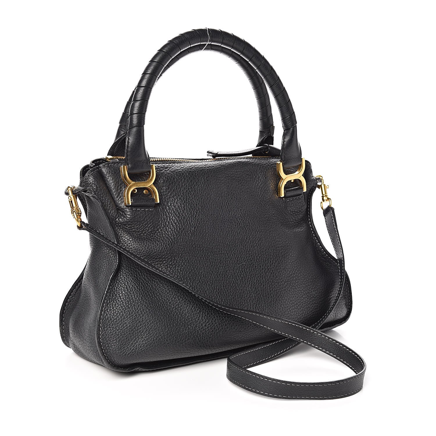 Chloe Calfskin Medium Marcie Satchel Black 3 of 17
