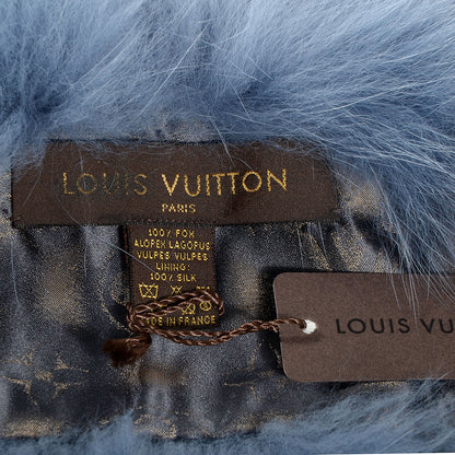Louis Vuitton Nathalia Fox Fur Scarf Blue Nuit 8 of 9