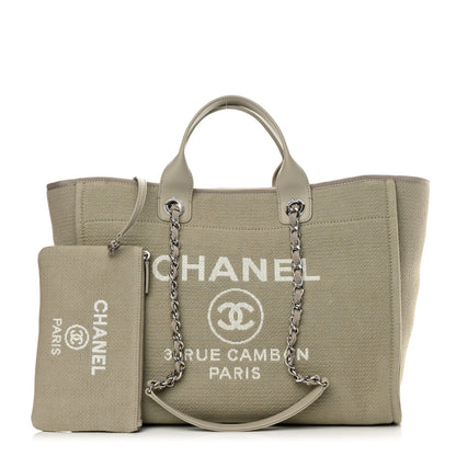 Chanel Mixed Fibers Medium Deauville Tote Grey 1 of 16