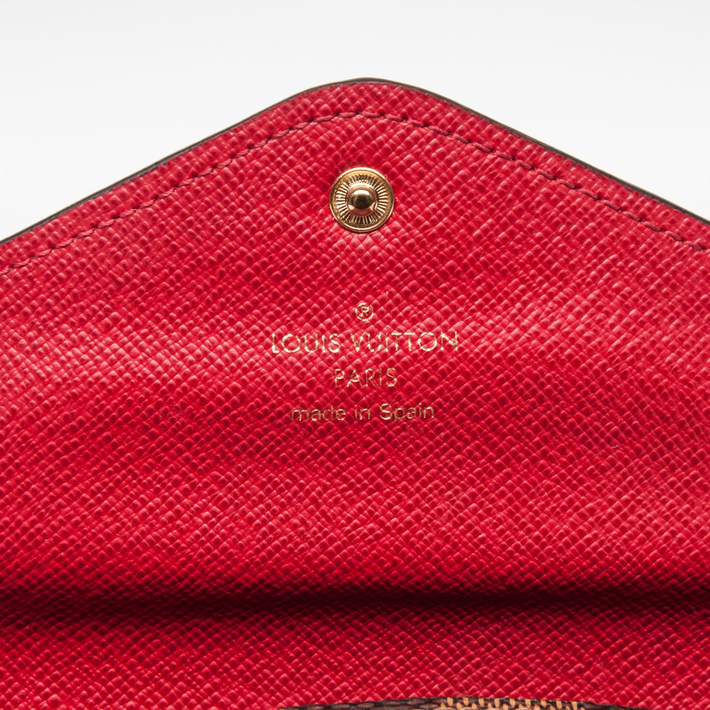 Damier Ebene Josephine Wallet Red